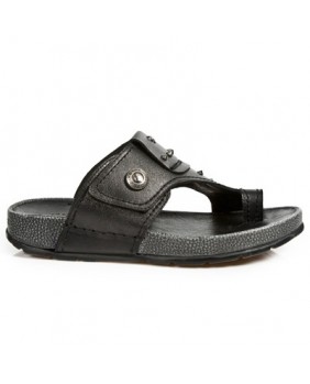 Black leather sandal New Rock M.BIO14-C1