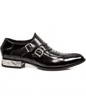 Chaussure noire en cuir New Rock M.2244-C10