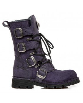 Lilac leather boot New Rock M.1473-C38