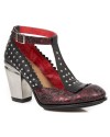 Red and black leather Pumps New Rock M.TX012-C1