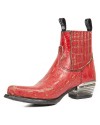 Boots rouge en cuir M.7953-C11