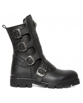 Black Vegan leather boot New Rock M.373X-S1