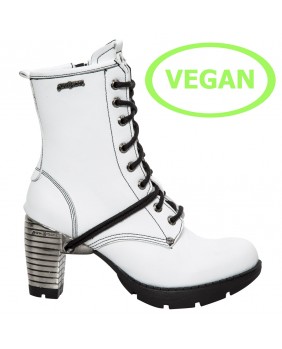 White Vegan leather ankle boots New Rock M.TR001-C57