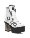 White and silver Vegan leather ankle boots New Rock M.SEVE23-C4