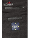 Gilet noir cuir buffle - Multi poches