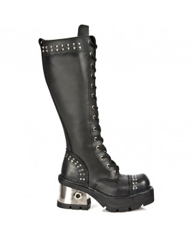 Black leather boot New Rock M.1028-C1