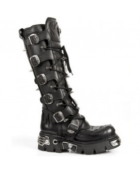 Black leather boot New Rock M.161-S1