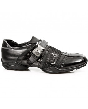 Sneakers nera in pelle New Rock M.8147-S1