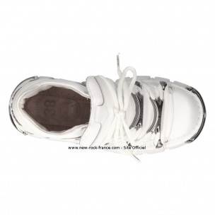 White leather shoes New Rock M-120N-S24