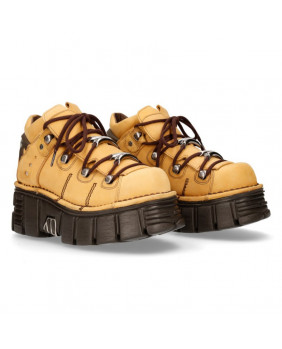 Chaussure jaune en cuir New Rock M-106N-C29