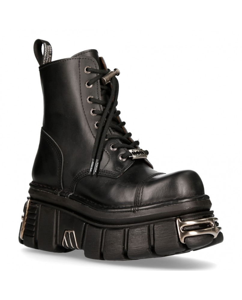 New Mili 083-S37 Black Gothic Boots Military Unisex Biker Shoes New Rock M 