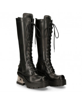 Black leather boot New Rock M.236-S1