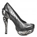 Steel and black imitation snake leather Pumps New Rock M-MAG015-C1