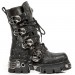 Steel and black leather boot New Rock M.373-CZ59