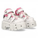 Sapato alto rosa e branca en couro e nobuk New Rock M.TANK008-C6