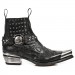 Black leather boots New Rock M.7950P-S1